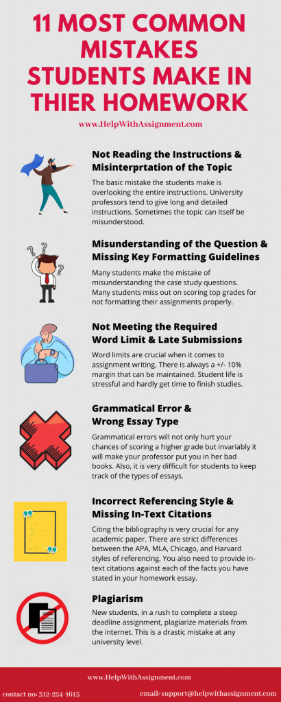 common mistakes in writing homework